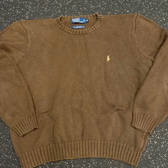 Polo Ralph Lauren Sweaters - Polo by Ralph Lauren Brown Cotton Crew Neck Sweater